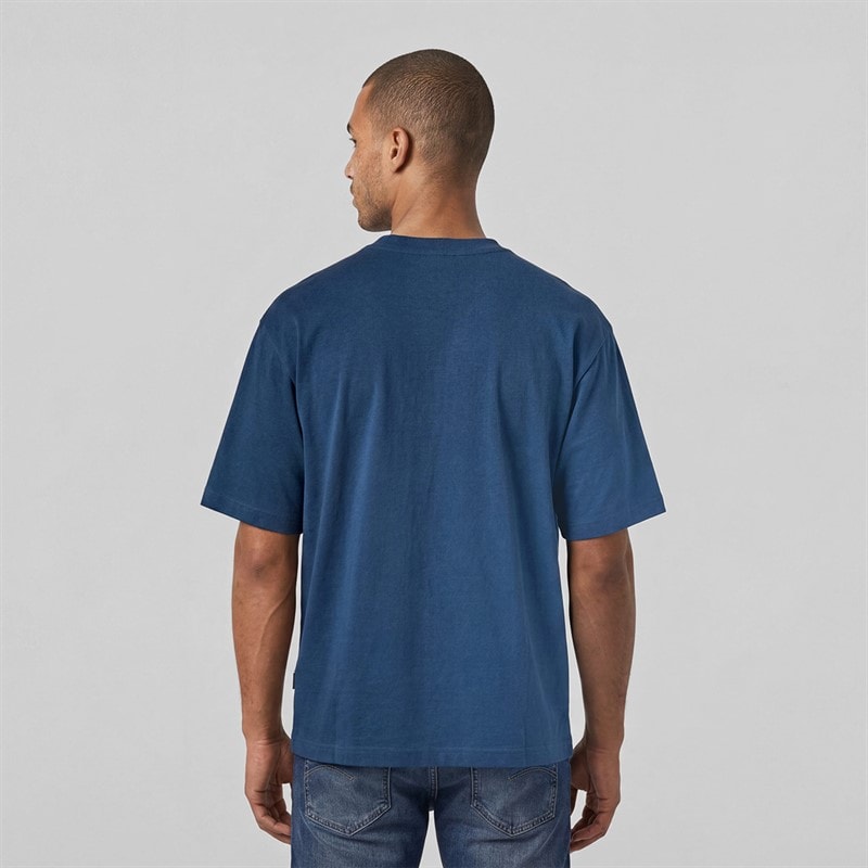 Mens Boxy T-Shirt Mid Blue - Image 2