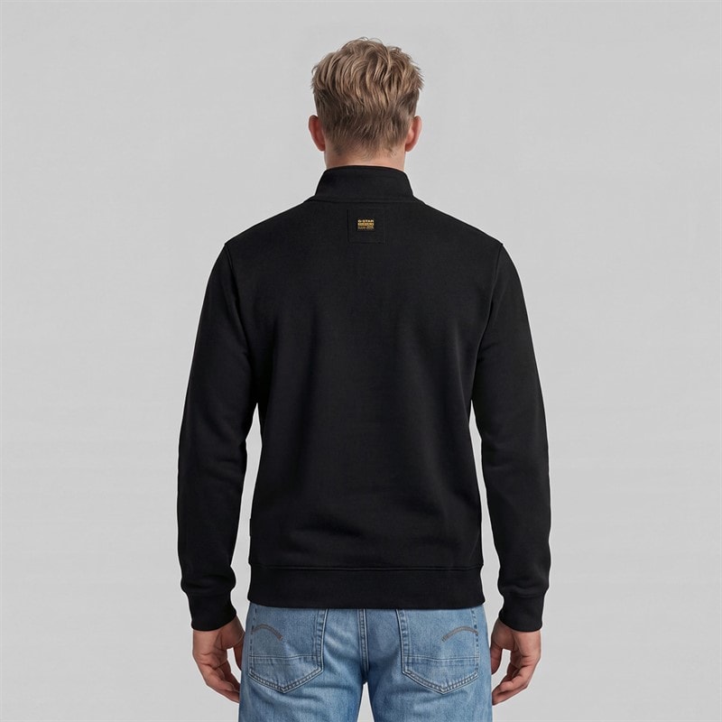 Mens Core Half Zip Sweatshirt Black - Image 2