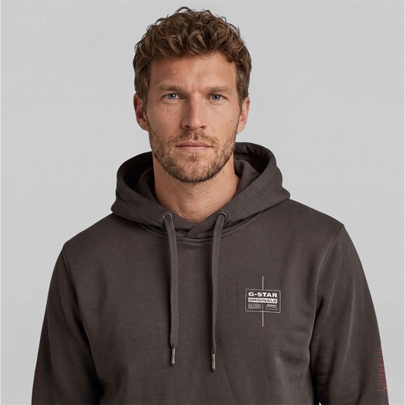 Mens Logo Hoodie Grey - Image 2