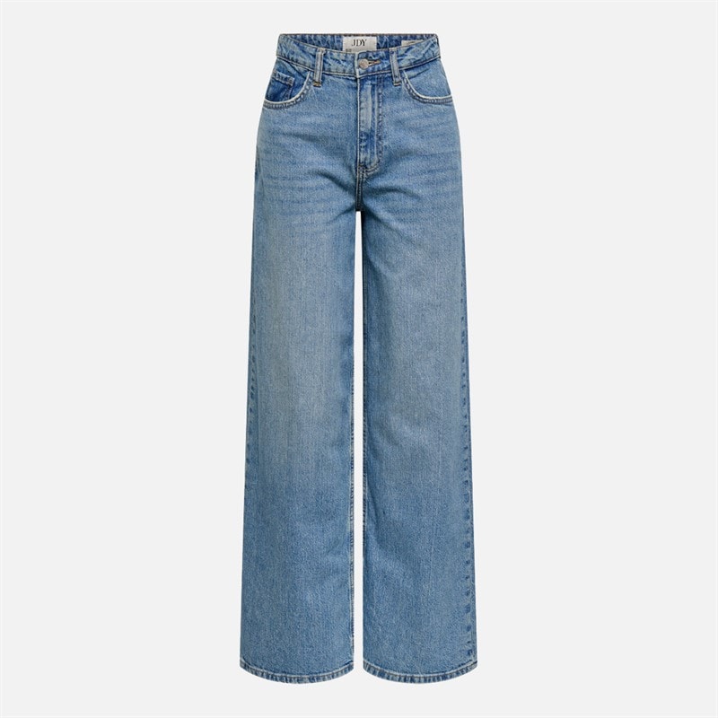 Womens Carina Wide Leg Jeans Light Blue Denim - Image 1