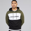 Mens Logo Blocking Hoodie Forest Night