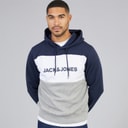 Mens Logo Blocking Hoodie Navy Blazer