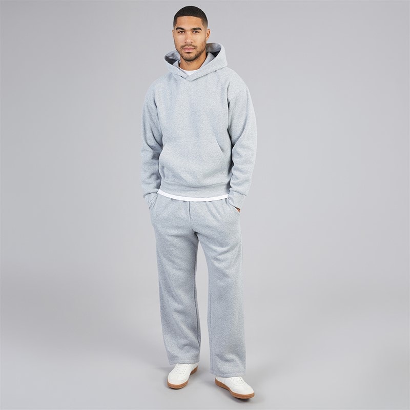 JACK & JONES Mens Oversized Tracksuit Light Grey Marl
