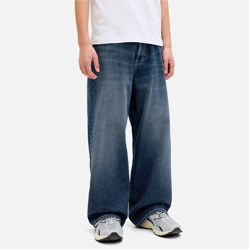JACK & JONES Boys Dave Original SQ 138 Wide Fit Jeans Blue Denim