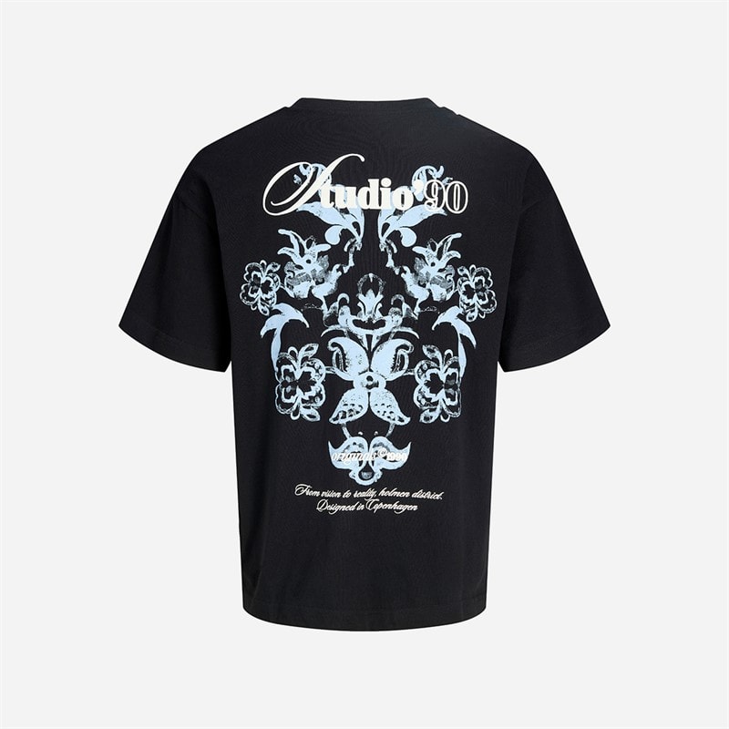 Mens Montauk AOP Back T-Shirt Black Detail Bandana - Image 3