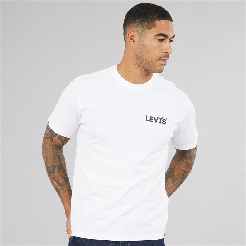Mens Relaxed Fit T-Shirt White - Image 3