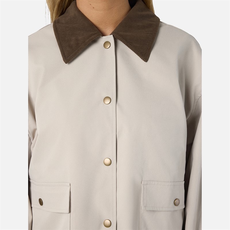 Womens Nora Corduroy Collar Jacket Silver Lining - Image 4