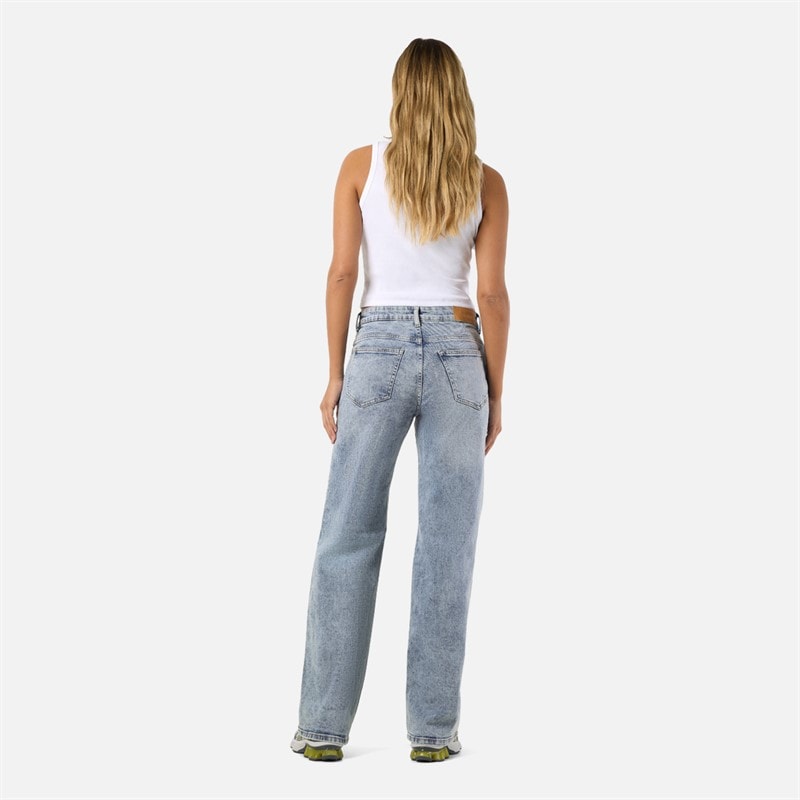 Womens Yolanda Wide Leg Jeans Light Blue Denim - Image 3