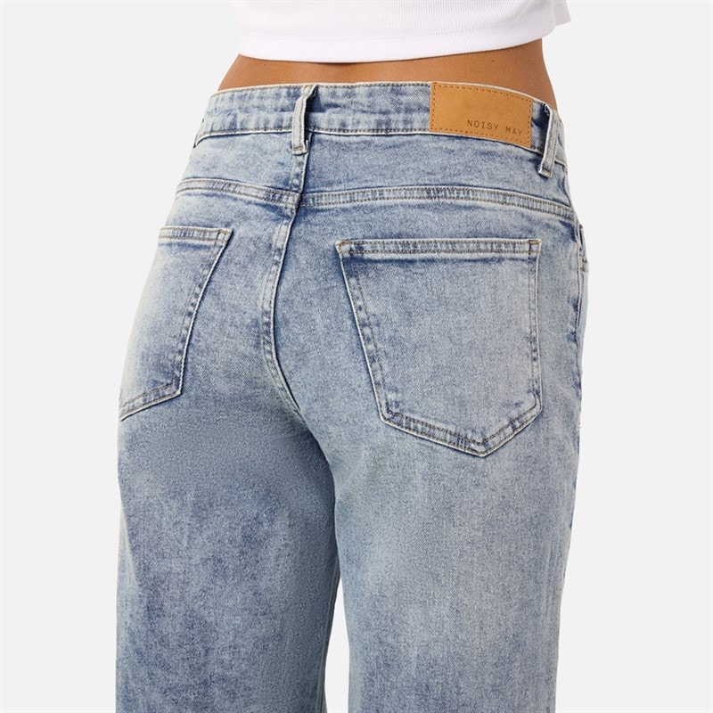 Womens Yolanda Wide Leg Jeans Light Blue Denim - Image 4