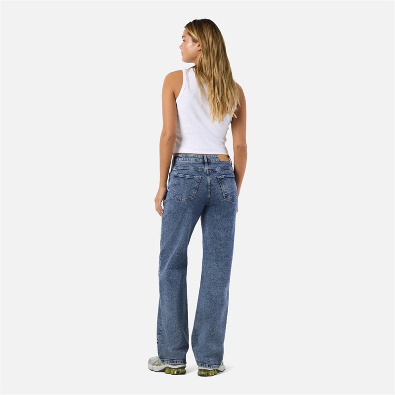 Womens Yolanda Wide Leg Jeans Medium Blue Denim - Image 3