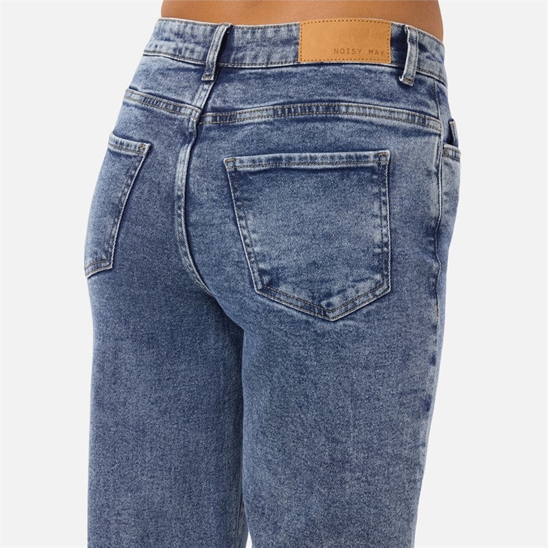 Womens Yolanda Wide Leg Jeans Medium Blue Denim - Image 4