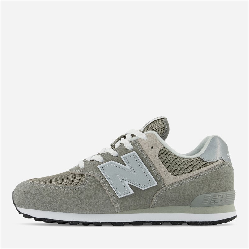 Junior 574 Trainers Grey/White - Image 1
