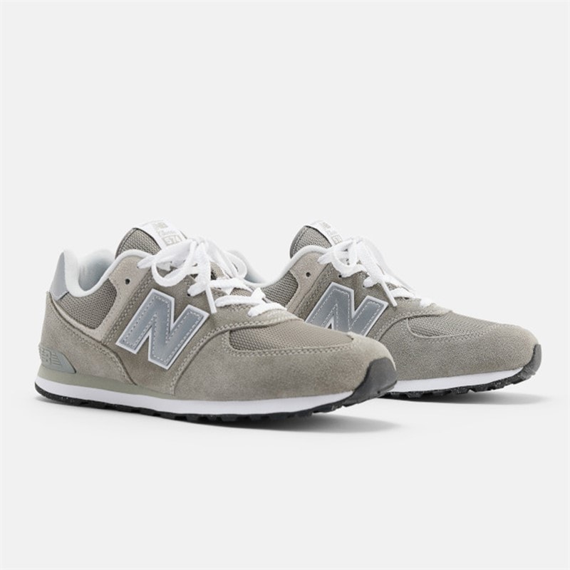 Junior 574 Trainers Grey/White - Image 3
