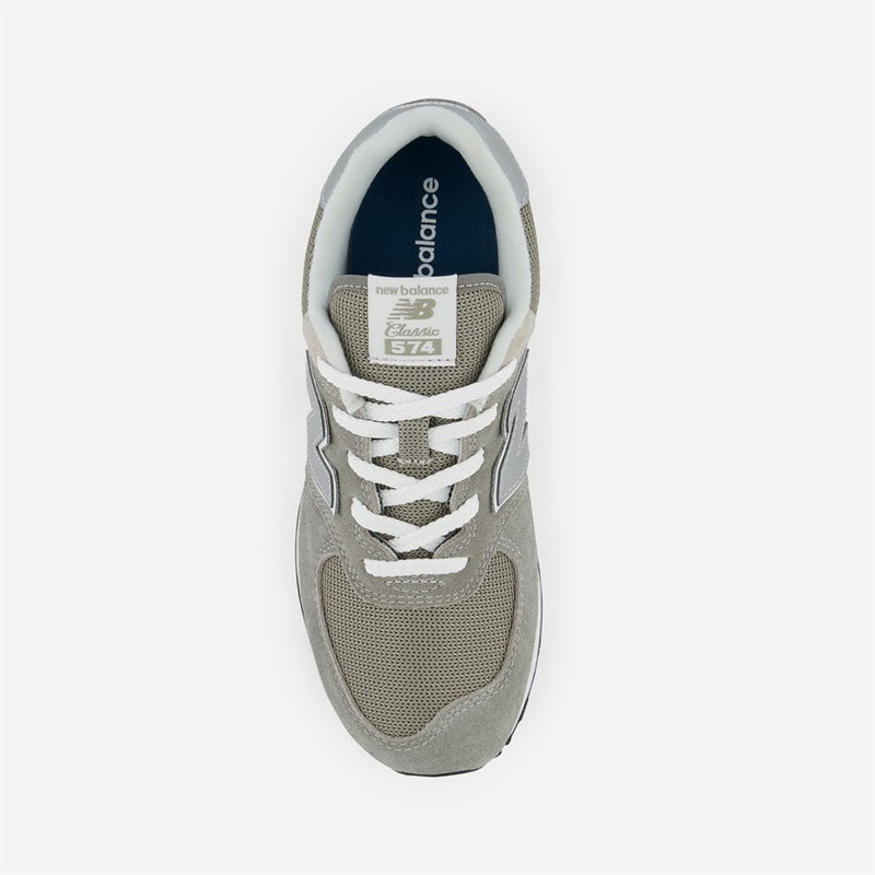 Junior 574 Trainers Grey/White - Image 4