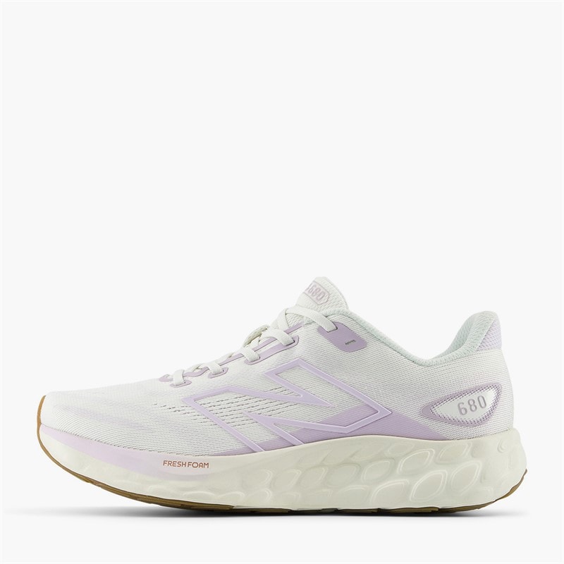 New Balance Womens 680 V8 Neutral Running Shoes Sea Salt /Taroe
