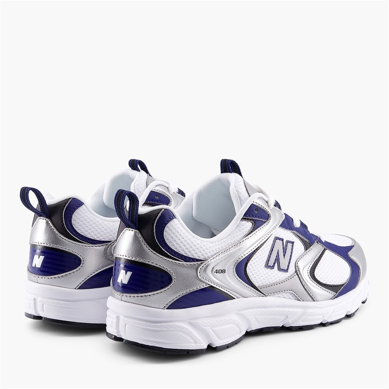 Mens 408 Trainers White/Silver/Blue - Image 3