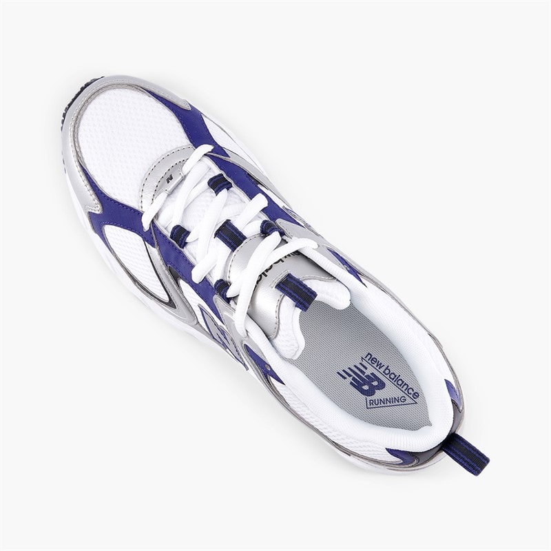 Mens 408 Trainers White/Silver/Blue - Image 4