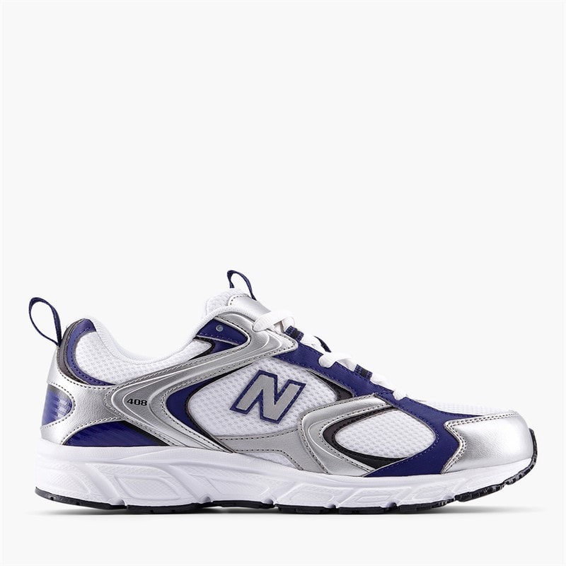 Mens 408 Trainers White/Silver/Blue - Image 5