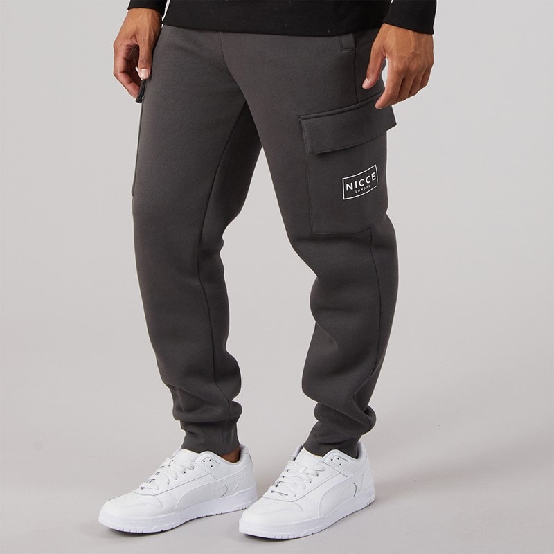 NICCE Mens Calbo Cargo Joggers Coal