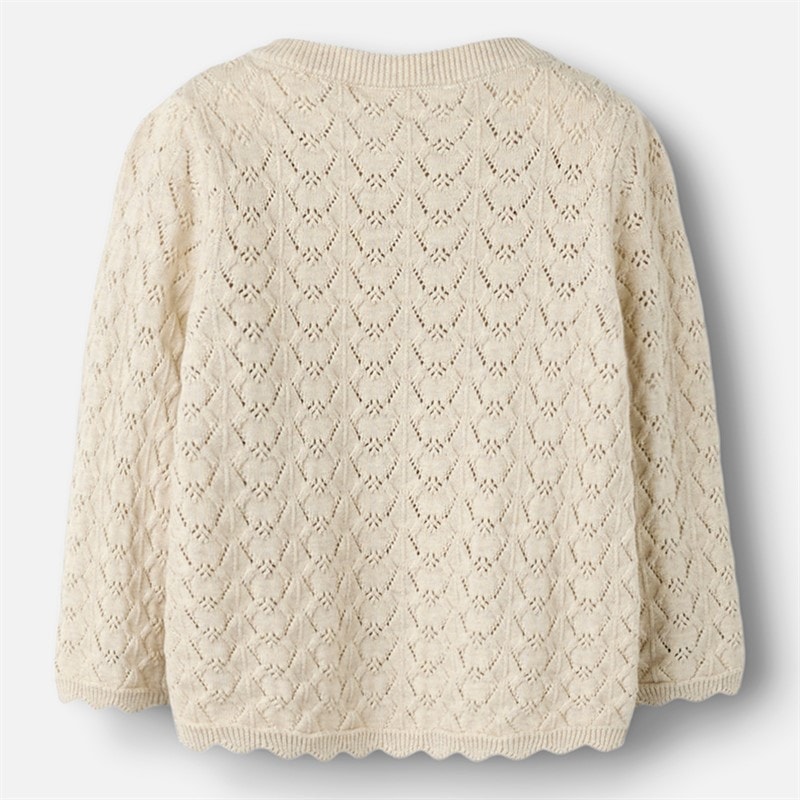 Girls Himali Knit Cardigan Peyote Melange - Image 2