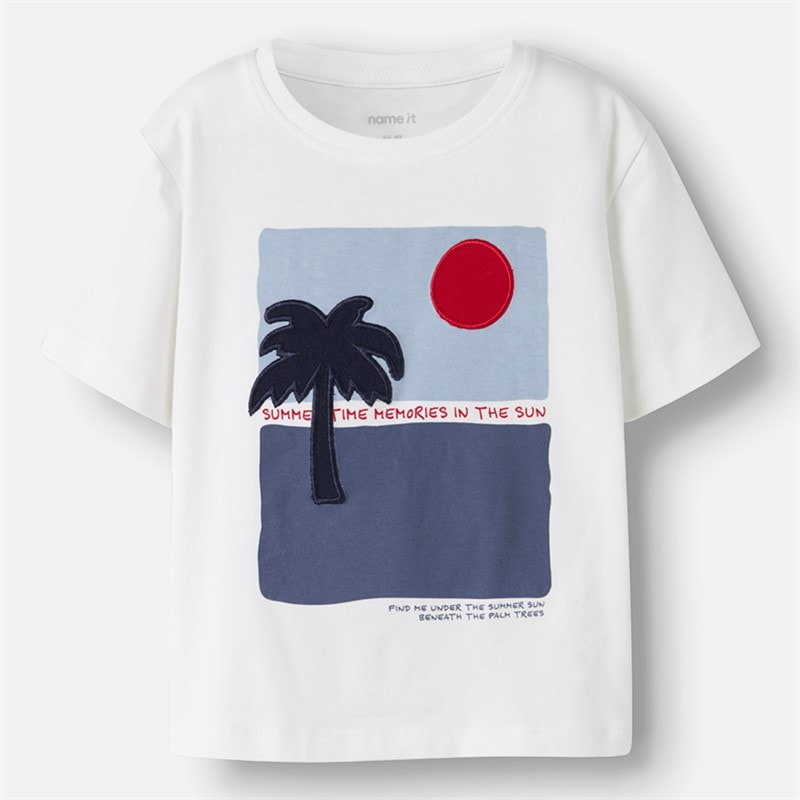 Name It Boys James T-Shirt Bright White
