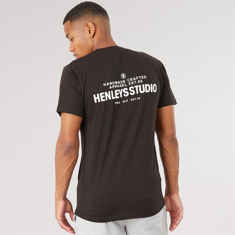 Mens Stackers T-Shirt Black - Image 2