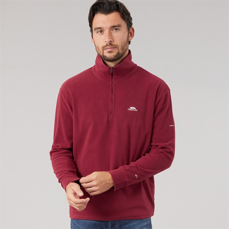 Trespass Mens Masonville 1/2 Zip Micro Fleece Merlot