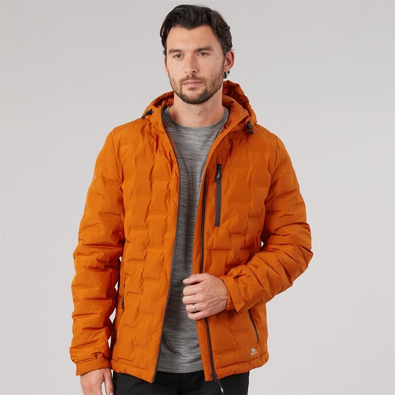 Mens Jaymes Waterproof Insulated Jacket Orange Spice - Image 3