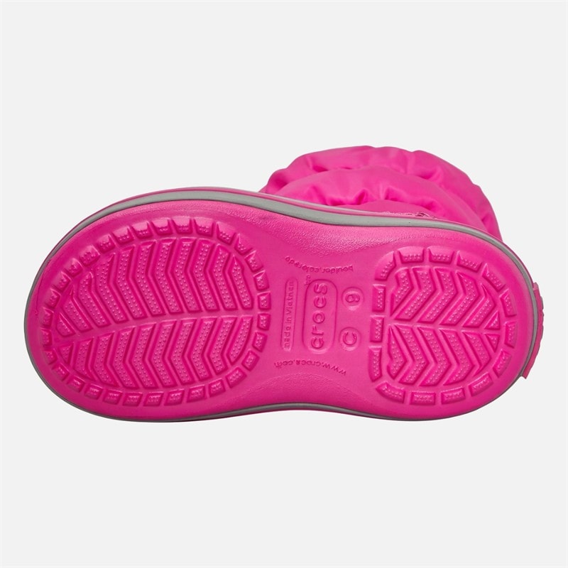 Kids Winter Puff Boots Electric Pink/Light Grey - Image 2