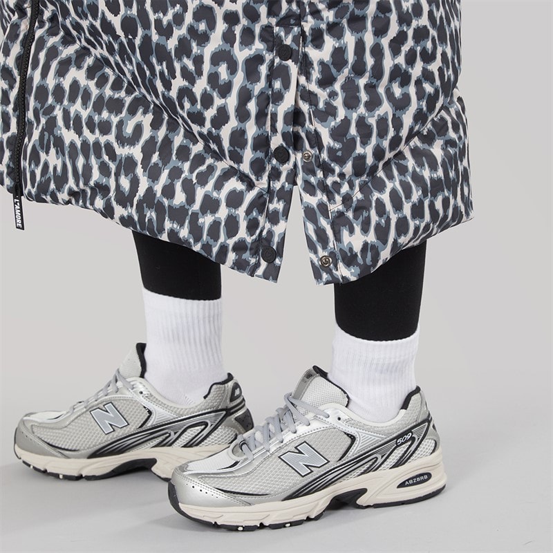 Womens Thea Long Waterproof Jacket Leopard - Image 5