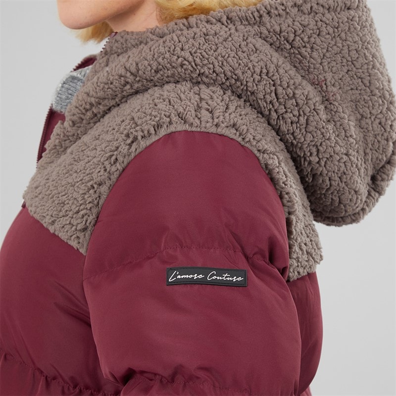 Womens Jenner Mid Length Jacket Wine - Image 3
