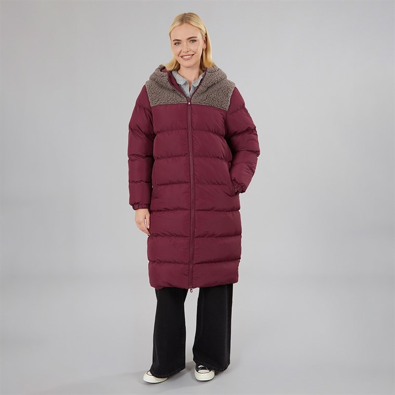 Womens Jenner Mid Length Jacket Wine - Image 4