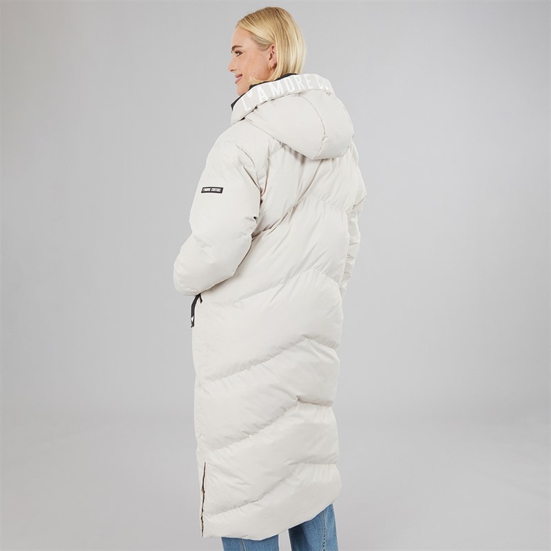 Womens Thea Long Waterproof Jacket Stone - Image 2
