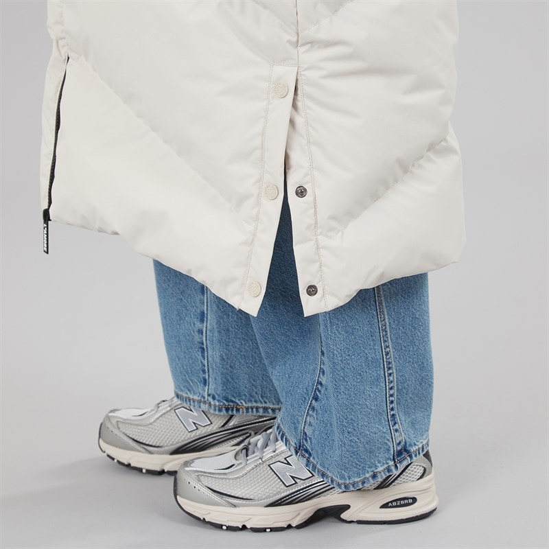 Womens Thea Long Waterproof Jacket Stone - Image 4