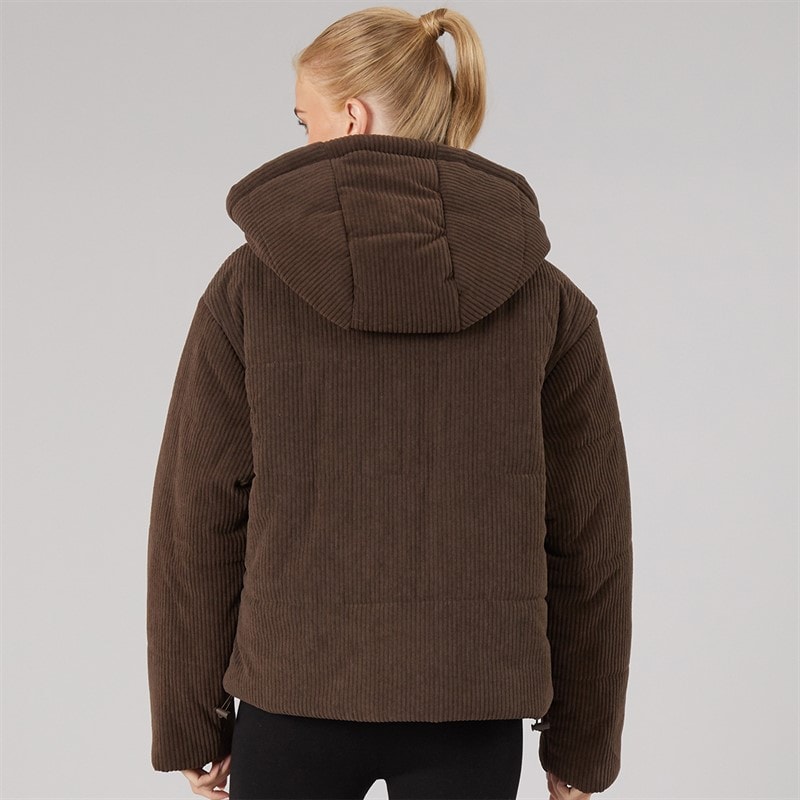Womens Laelia Short Puffer Jacket Brown - Image 2