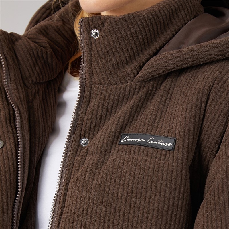 Womens Laelia Short Puffer Jacket Brown - Image 5