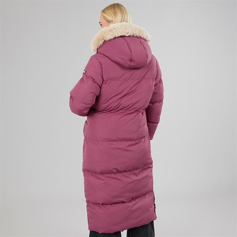 Womens Iris Long Puffer Coat Mauve - Image 2