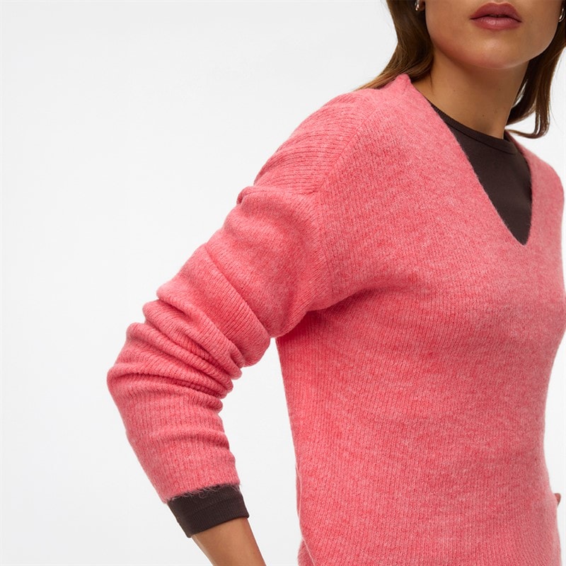 Womens V-Neck Jumper Coral Paradise - Image 3
