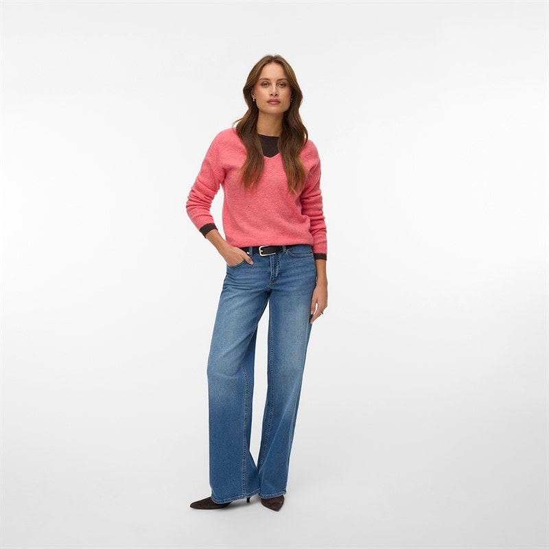 Womens V-Neck Jumper Coral Paradise - Image 5
