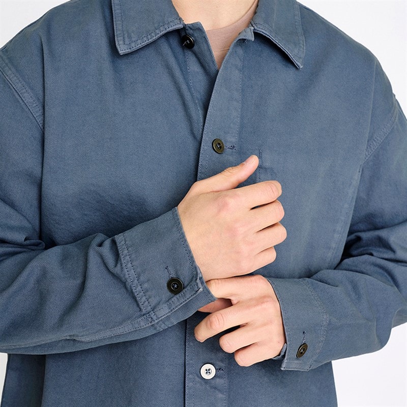 Mens Armstrong Overshirt Blue - Image 3