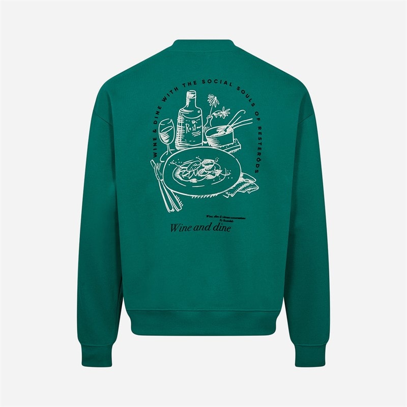 Mens Drake Sweatshirt Green - Image 2