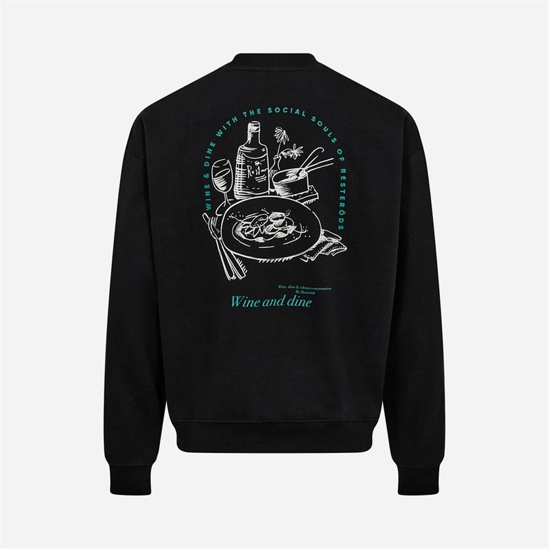 Mens Drake Sweatshirt Black - Image 3