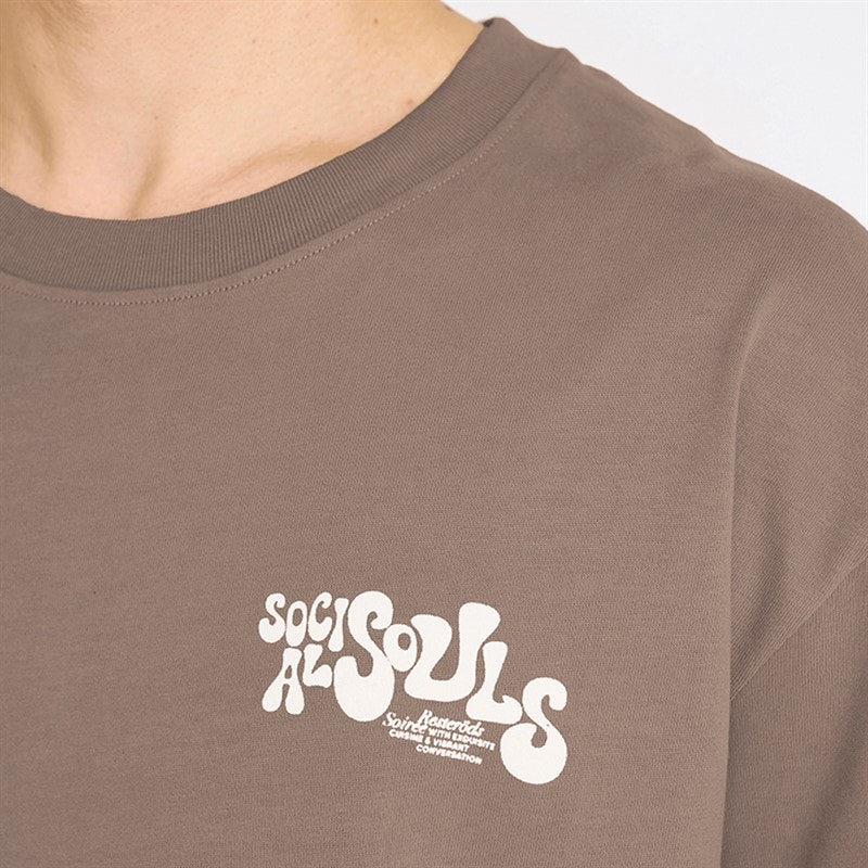 Mens Ted Long Sleeve T-Shirt Brown - Image 3