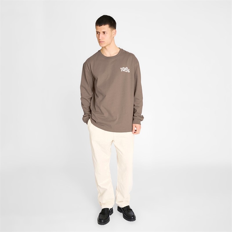 Mens Ted Long Sleeve T-Shirt Brown - Image 4