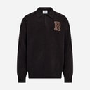 Mens Eddy Long Sleeve Polo Shirt Black