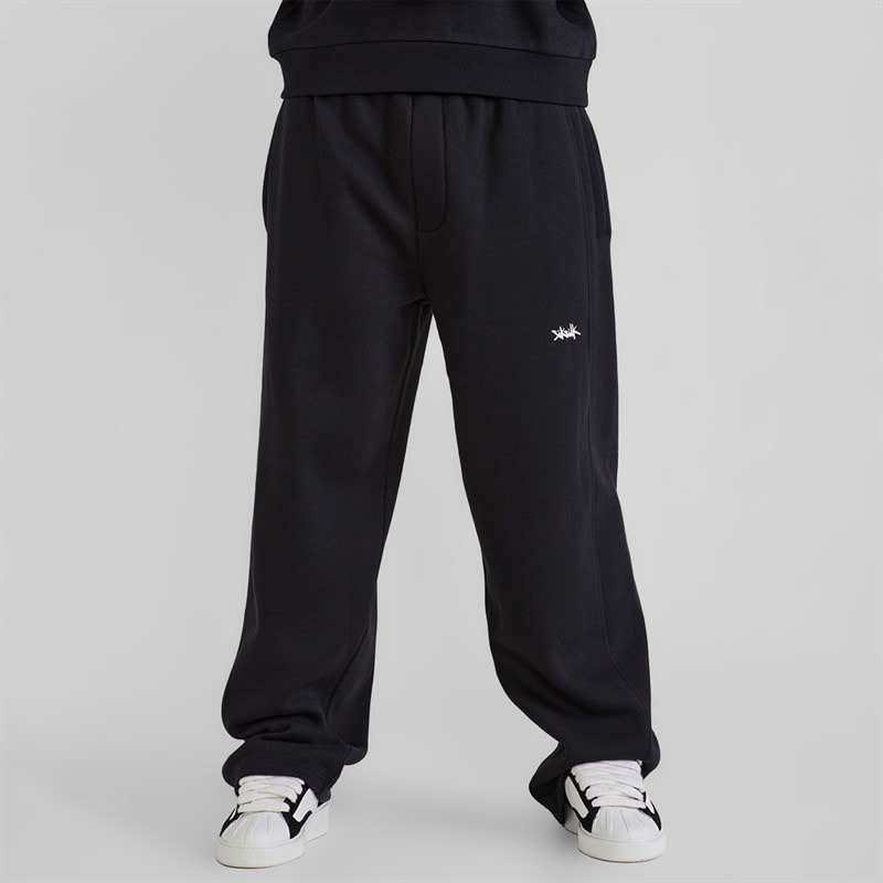 Mens Essentials Wide Leg Joggers Black - Image 1