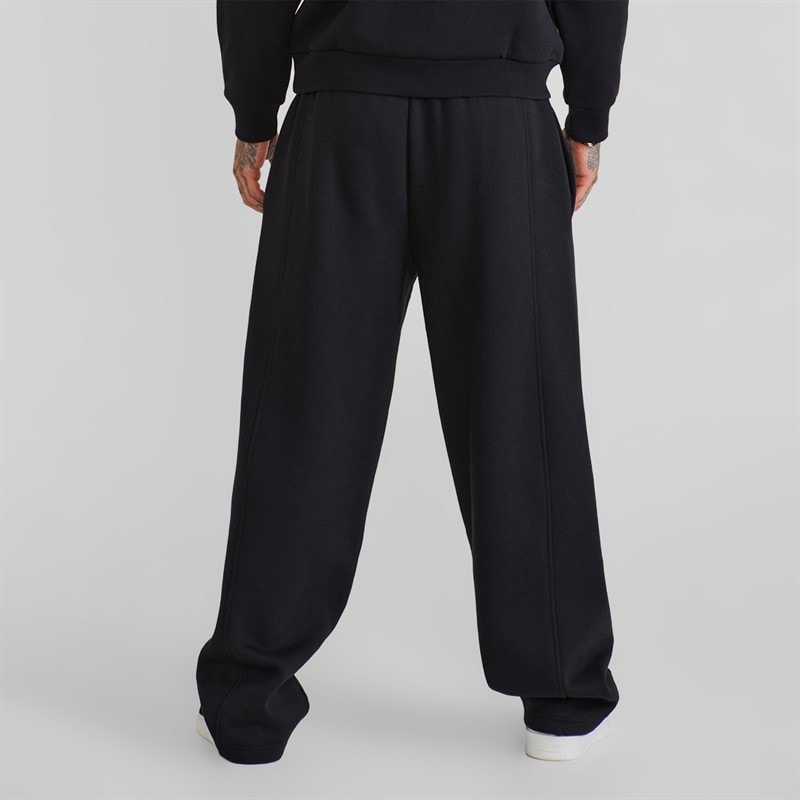 Mens Essentials Wide Leg Joggers Black - Image 2