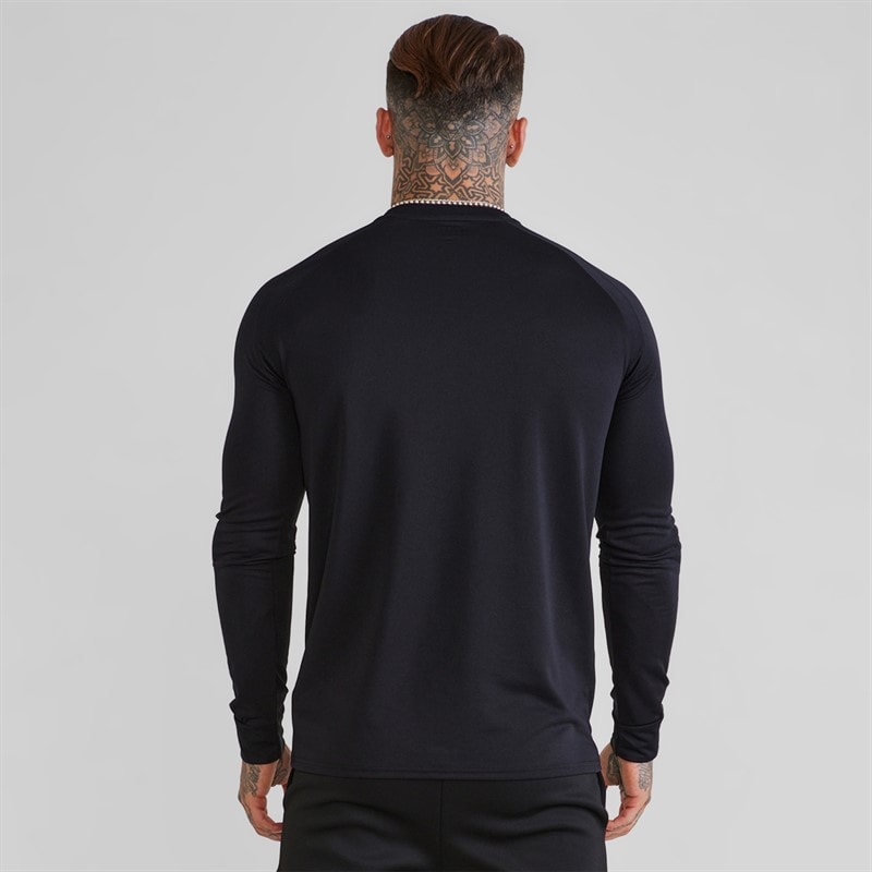 Mens Long Sleeve Tech T-Shirt Black - Image 2