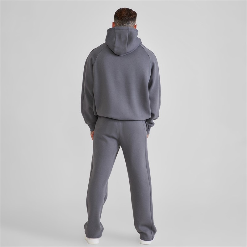 Mens Quarter Zip Hoodie and Joggers Set Grey - Image 2