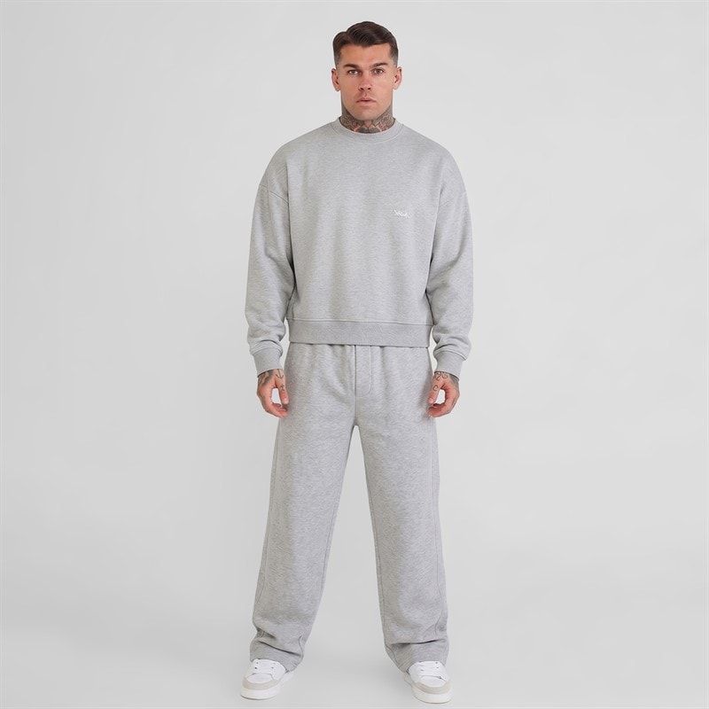 Mens Boxy Sweatshirt Grey Marl - Image 4